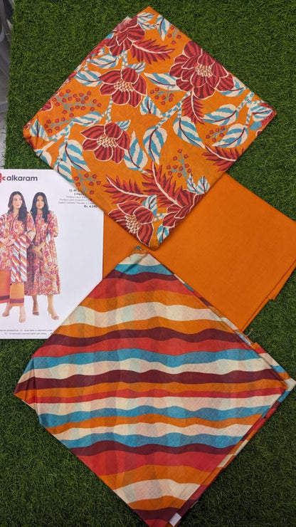 Alkaram Lawn | Unstitched 3 Pcs