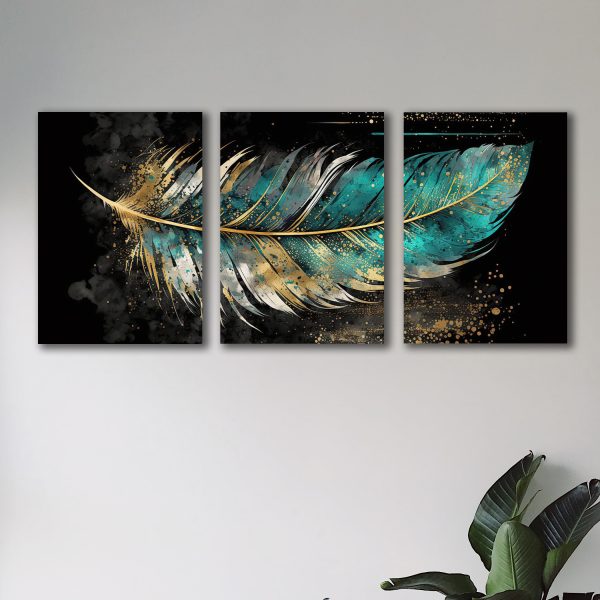 Set Of 3 Leaf Art Wooden Art