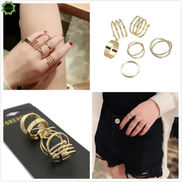 Knuckle 6 Pcs Rings