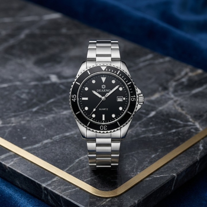 Premium Men's Stainless Steel Quartz Watch