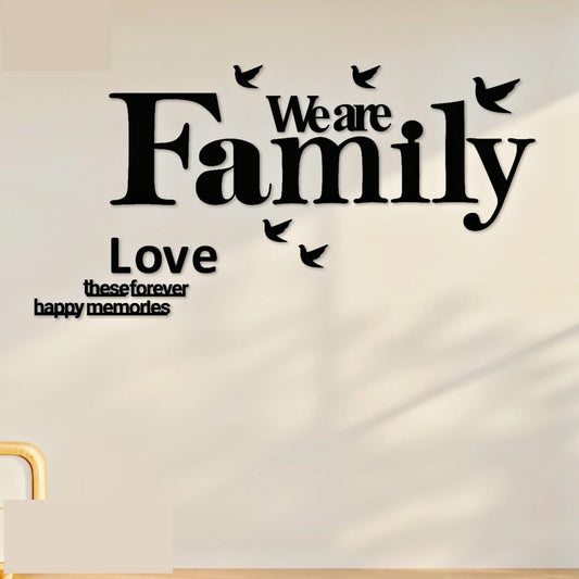 We Are Family Wooden Wall Art Decor