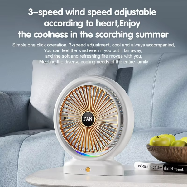 Rechargeable Mini Desktop Fan
