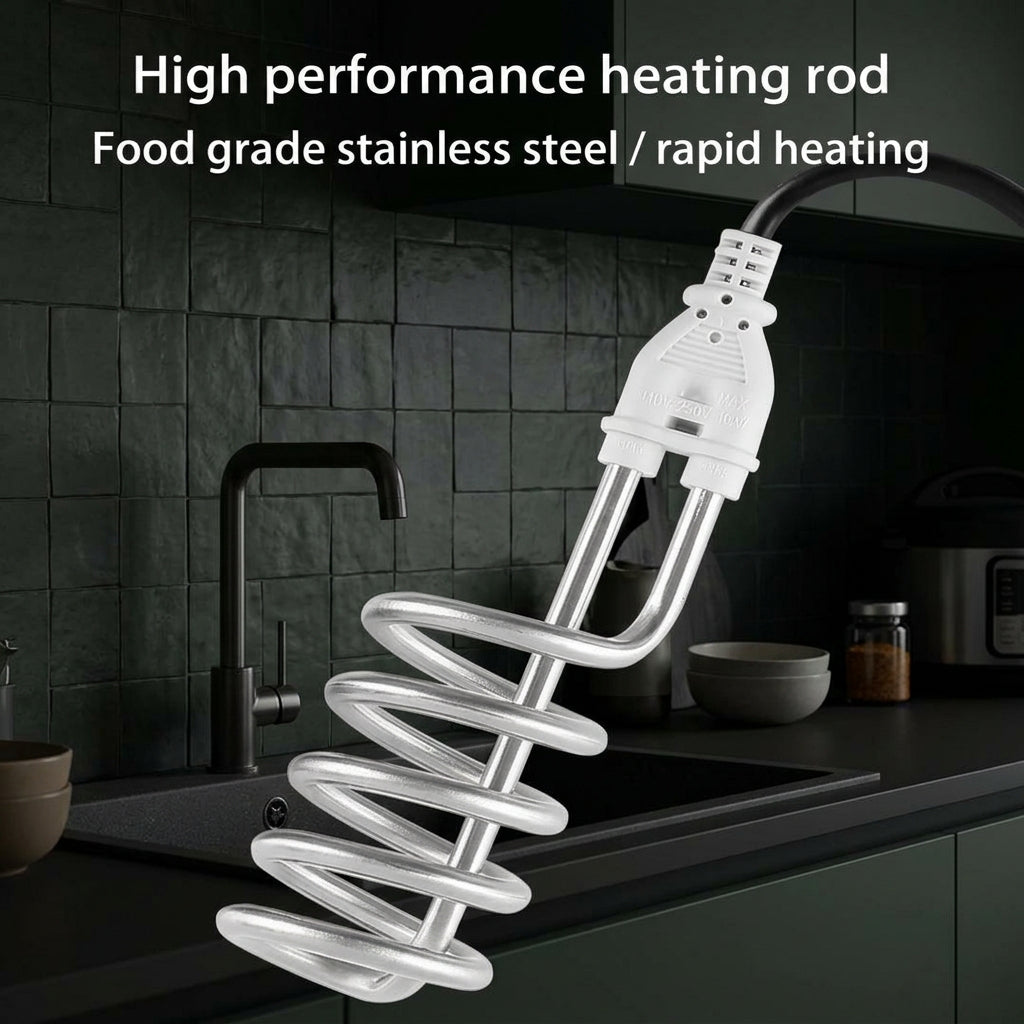 Emporium Bazaar Electric Water Heating Rod – Stainless Steel Coil with White Handle | Pakistan