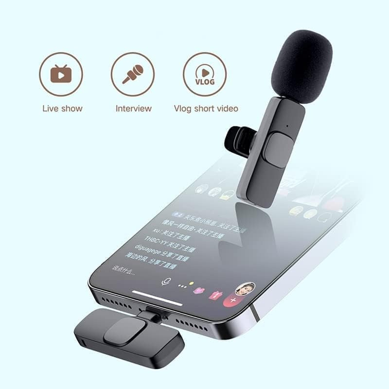 Emporium Bazaar K9 Wireless Collar Microphone – Plug and Play Lavalier Mic for Vlogging & Content Creation Pakistan