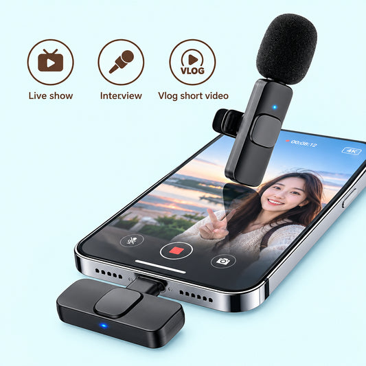 Emporium Bazaar K9 Wireless Collar Microphone – Plug and Play Lavalier Mic for Vlogging & Content Creation Pakistan