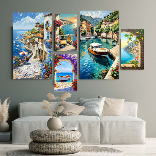 5 Pcs Vintage Painting Wall Art