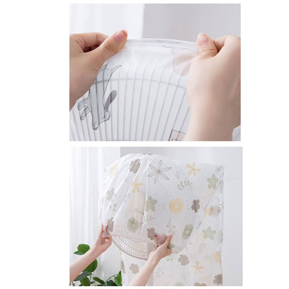 Dust Protection Fan Cover with Colorful Pattern Design