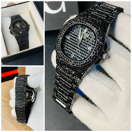 New Luxury Black Stone Watch
