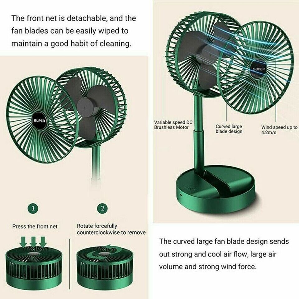 Super Telescopic Folding Fan